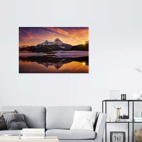 Watzmann Refleksion Ved Solnedgang Dieter Meyrl Plakat 30 X 20 Cm Billedramme 6 Watzmann Refleksion Ved Solnedgang Dieter Meyrl Plakat 30 X 20 Cm Billedramme - Billede 4