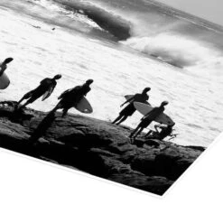 Surfers Venter På Stranden Plakat 30 X 20 Cm Billedramme -POSTERLOUNGE Salg 700867 poster empCorner l