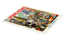Hong Kong - Jet BOAC Vintage Travel Collection Plakat 30 X 40 Cm Billedramme -POSTERLOUNGE Salg 702533 poster pds l