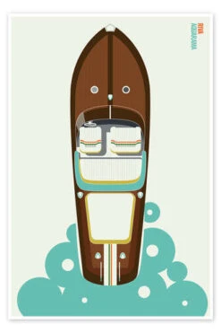 Riva Aquarama Bo Lundberg Plakat 20 X 30 Cm Billedramme