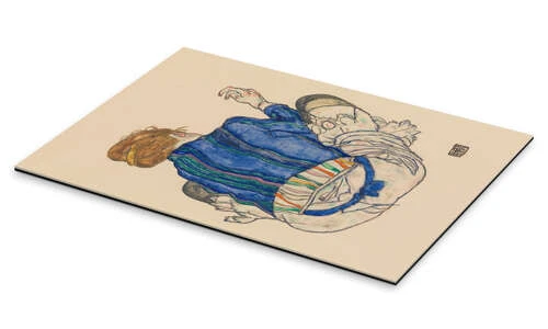 Seated Woman, Back View Egon Schiele Galleritryk 20 X 30 Cm Billedramme 4 Seated Woman, Back View Egon Schiele Galleritryk 20 X 30 Cm Billedramme - Billede 2
