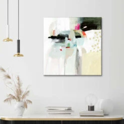 Farvernes Spil I Victoria Borges Lærredsbillede 30 X 30 Cm Billedramme -POSTERLOUNGE Salg 704414 canvas room colourful l