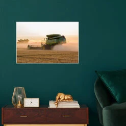 Combine Harvesting Wheat Plakat 30 X 20 Cm Billedramme -POSTERLOUNGE Salg 706651 poster room photography l