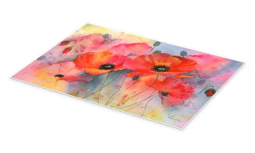 Deep Red Poppy Rachel McNaughton Plakat 30 X 20 Cm Billedramme 4 Deep Red Poppy Rachel McNaughton Plakat 30 X 20 Cm Billedramme - Billede 2