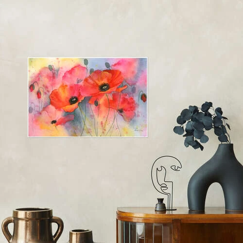 Deep Red Poppy Rachel McNaughton Plakat 30 X 20 Cm Billedramme 6 Deep Red Poppy Rachel McNaughton Plakat 30 X 20 Cm Billedramme - Billede 4