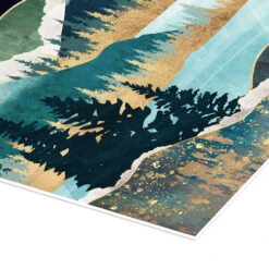 Star Lake Landscape SpaceFrog Designs Plakat 30 X 30 Cm Billedramme -POSTERLOUNGE Salg 707248 poster empCorner l