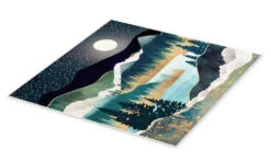 Star Lake Landscape SpaceFrog Designs Plakat 30 X 30 Cm Billedramme -POSTERLOUNGE Salg 707248 poster pds l