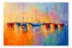 Boats Olha Darchuk Plakat 30 X 20 Cm Billedramme