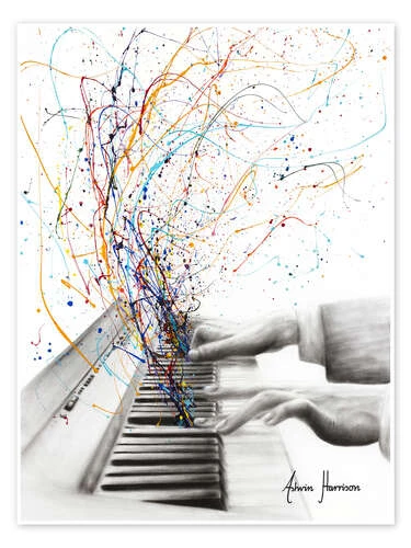 The Keyboard Solo Ashvin Harrison Plakat 30 X 40 Cm Billedramme 3 The Keyboard Solo Ashvin Harrison Plakat 30 X 40 Cm Billedramme