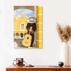 Mexican Mariachi With His Guitar Matteo Colombo Galleritryk 20 X 30 Cm Billedramme -POSTERLOUNGE Salg 710056 gallery print room photography l