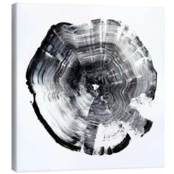 Tree Ring Abstract I Ethan Harper Lærredsbillede 30 X 30 Cm Billedramme