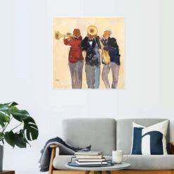 Jazz Trio II Samuel Dixon Plakat 30 X 30 Cm Billedramme -POSTERLOUNGE Salg 710291 poster room beige l