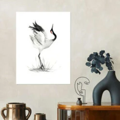 Japanese Crane Naomi McCavitt Plakat 30 X 40 Cm Billedramme -POSTERLOUNGE Salg 710547 poster room illustrations l