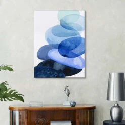 Stones From The Riverbed I Grace Popp Lærredsbillede 20 X 30 Cm Billedramme -POSTERLOUNGE Salg 710629 canvas room blue l