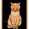 Sitting Cat, Colored Julie De Graag Plakat 30 X 40 Cm Billedramme -POSTERLOUNGE Salg 711529 poster l