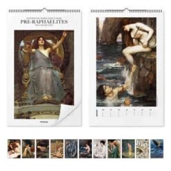 Kunstkalender - Pre-Raphaelites 2024 Vægkalender 25 X 40 Cm