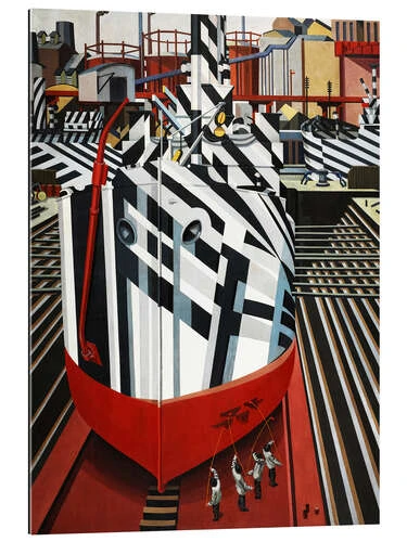 Dazzle Ships In Liverpool's Dry Dock Edward Wadsworth Galleritryk 20 X 30 Cm Billedramme 3 Dazzle Ships In Liverpool's Dry Dock Edward Wadsworth Galleritryk 20 X 30 Cm Billedramme