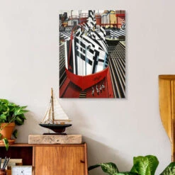 Dazzle Ships In Liverpool's Dry Dock Edward Wadsworth Galleritryk 20 X 30 Cm Billedramme 9 Dazzle Ships In Liverpool's Dry Dock Edward Wadsworth Galleritryk 20 X 30 Cm Billedramme -POSTERLOUNGE Salg 713554 gallery print room nautical l