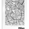 Milan City Map 44spaces Galleritryk 20 X 30 Cm Billedramme -POSTERLOUNGE Salg 714923 gallery print l