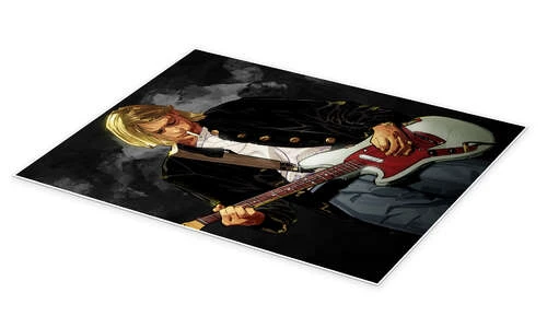 Kurt Cobain Nikita Abakumov Plakat 30 X 40 Cm Billedramme 4 Kurt Cobain Nikita Abakumov Plakat 30 X 40 Cm Billedramme - Billede 2