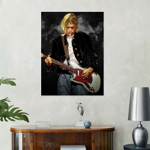 Kurt Cobain Nikita Abakumov Plakat 30 X 40 Cm Billedramme 6 Kurt Cobain Nikita Abakumov Plakat 30 X 40 Cm Billedramme - Billede 4