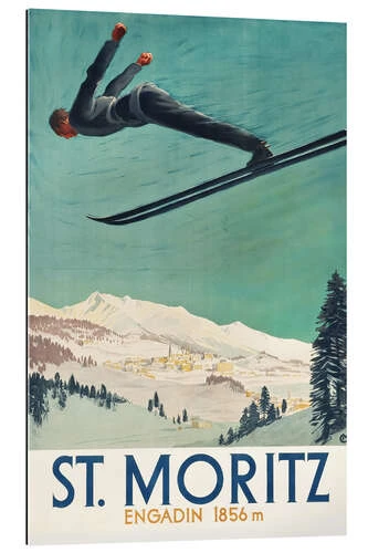 St. Moritz, Engadine Vintage Ski Collection Galleritryk 20 X 30 Cm Billedramme 3 St. Moritz, Engadine Vintage Ski Collection Galleritryk 20 X 30 Cm Billedramme