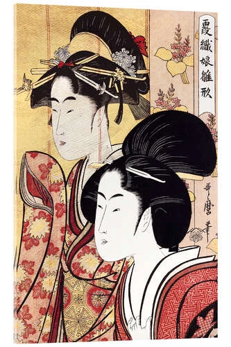 Two Beauties With Bamboo Kitagawa Utamaro Akrylbillede 20 X 30 Cm Billedramme 3 Two Beauties With Bamboo Kitagawa Utamaro Akrylbillede 20 X 30 Cm Billedramme