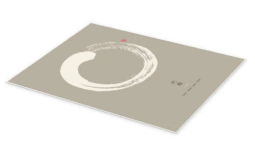 Enso - Japanese Zen Circle IV Thoth Adan Plakat 30 X 40 Cm Billedramme 4 Enso - Japanese Zen Circle IV Thoth Adan Plakat 30 X 40 Cm Billedramme - Billede 2