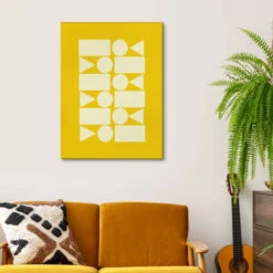 Geometry In Sun Yellow Apricot And Birch Lærredsbillede 20 X 30 Cm Billedramme 9 Geometry In Sun Yellow Apricot And Birch Lærredsbillede 20 X 30 Cm Billedramme -POSTERLOUNGE Salg 716407 canvas room yellow l