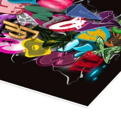 Graffiti Alphabet Plaque One Plakat 20 X 30 Cm Billedramme -POSTERLOUNGE Salg 717171 poster empCorner l