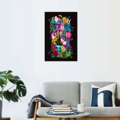 Graffiti Alphabet Plaque One Plakat 20 X 30 Cm Billedramme -POSTERLOUNGE Salg 717171 poster room typography l