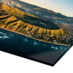 Diamond Head Crater In Honolulu, Hawaii Road To Aloha Akrylbillede 30 X 20 Cm Billedramme -POSTERLOUNGE Salg 717332 acrylic glass empCorner l