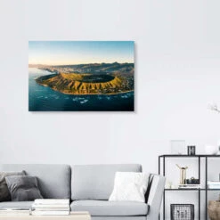 Diamond Head Crater In Honolulu, Hawaii Road To Aloha Akrylbillede 30 X 20 Cm Billedramme -POSTERLOUNGE Salg 717332 acrylic glass room photography l