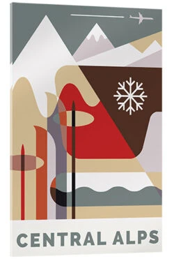 Central Alps Nigel Sandor Akrylbillede 20 X 30 Cm Billedramme