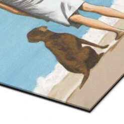 Kvinde Og Hund På Stranden Sarah Morrissette Galleritryk 20 X 30 Cm Billedramme -POSTERLOUNGE Salg 722667 gallery print empCorner l