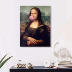Mona Lisa Med Tyggegummi Galleritryk 20 X 30 Cm Billedramme -POSTERLOUNGE Salg 722845 gallery print room funny l