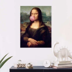 Mona Lisa Med Tyggegummi Plakat 30 X 40 Cm Billedramme -POSTERLOUNGE Salg 722845 poster room funny l