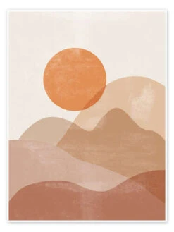 Sunrise In The Mountains II Olga Telnova Plakat 30 X 40 Cm Billedramme