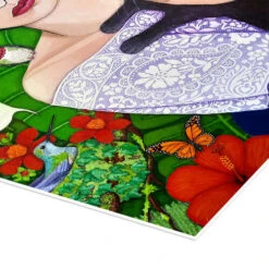Frida Kahlo Med Sort Kat Madalena Lobao-Tello Plakat 30 X 30 Cm Billedramme -POSTERLOUNGE Salg 724521 poster empCorner l