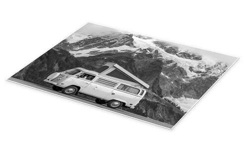 Camping Bus In Front Of A Mountain Landscape Moritz Wolf Plakat 40 X 30 Cm Billedramme 4 Camping Bus In Front Of A Mountain Landscape Moritz Wolf Plakat 40 X 30 Cm Billedramme - Billede 2