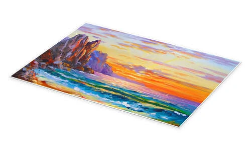 Dawn By The Sea Olha Darchuk Plakat 30 X 20 Cm Billedramme 4 Dawn By The Sea Olha Darchuk Plakat 30 X 20 Cm Billedramme - Billede 2