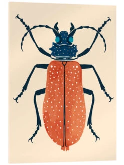 Beetle Bug III Victoria Barnes Akrylbillede 20 X 30 Cm Billedramme
