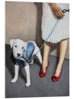 Dog With Lady Sarah Morrissette Akrylbillede 20 X 30 Cm Billedramme