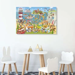 Summer, Beach And Camping Marion Krätschmer Galleritryk 30 X 20 Cm Billedramme -POSTERLOUNGE Salg 730259 gallery print room playschool l