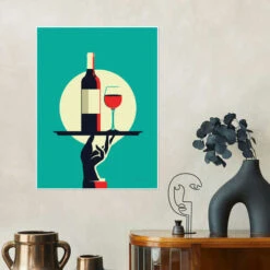 Red Wine Omar Escalante Plakat 30 X 40 Cm Billedramme -POSTERLOUNGE Salg 730324 poster room illustrations l