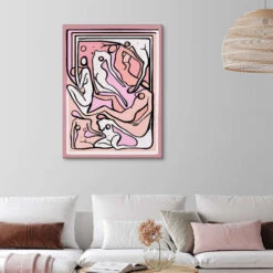 Ecstatic Nudes Pink Julia Hariri Lærredsbillede 20 X 30 Cm Billedramme -POSTERLOUNGE Salg 732535 canvas room rose l
