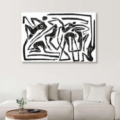 Ecstatic Nudes Inside Out Julia Hariri Lærredsbillede 30 X 20 Cm Billedramme -POSTERLOUNGE Salg 732539 canvas room black and white l