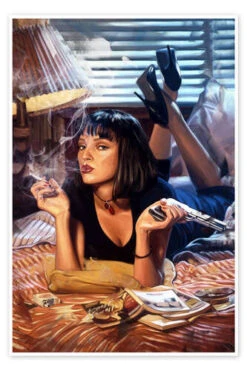 Mia Wallace, Pulp Fiction Dmitry Belov Plakat 20 X 30 Cm Billedramme