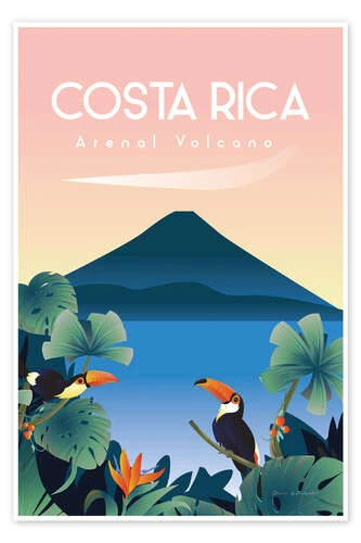 Arenal Volcano - Costa Rica Omar Escalante Plakat 20 X 30 Cm Billedramme 3 Arenal Volcano - Costa Rica Omar Escalante Plakat 20 X 30 Cm Billedramme