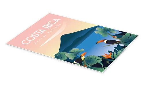 Arenal Volcano - Costa Rica Omar Escalante Plakat 20 X 30 Cm Billedramme 4 Arenal Volcano - Costa Rica Omar Escalante Plakat 20 X 30 Cm Billedramme - Billede 2